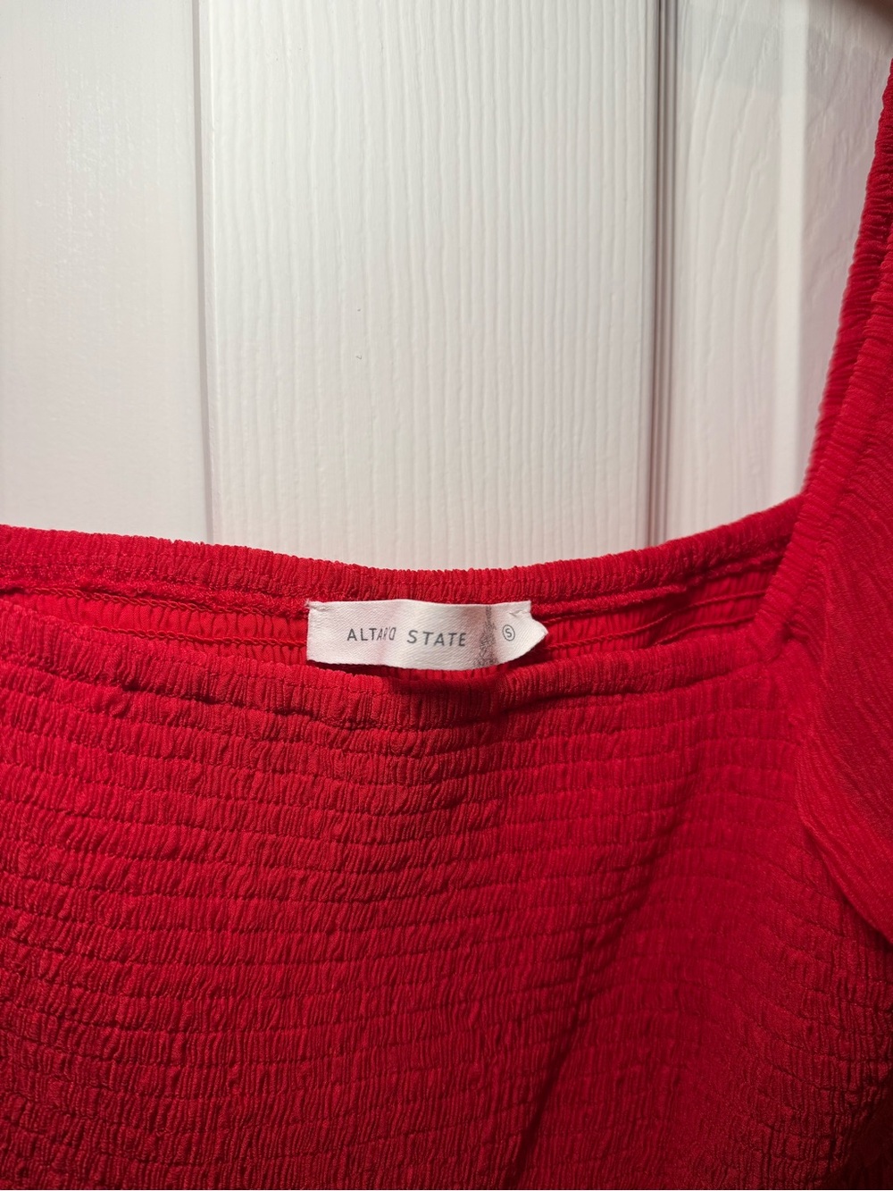 Altar'd State Marianne Tiered Mini Dress in Red - Picture 4 of 4